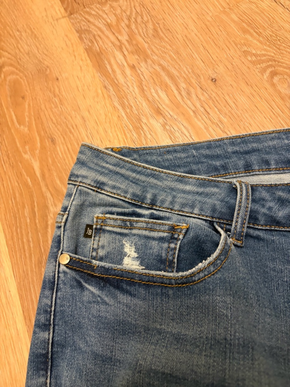 Judy Blue High Rise Wide Leg Jeans Medium Wash Distressed Plus Size 20W - Picture 3 of 8